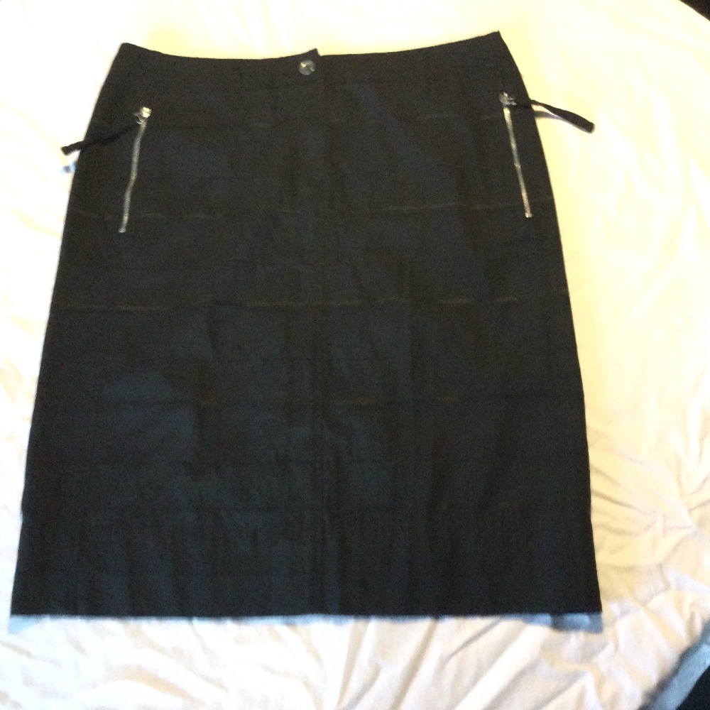 Philppe Adec Paris Black Pencil Skirt size 8